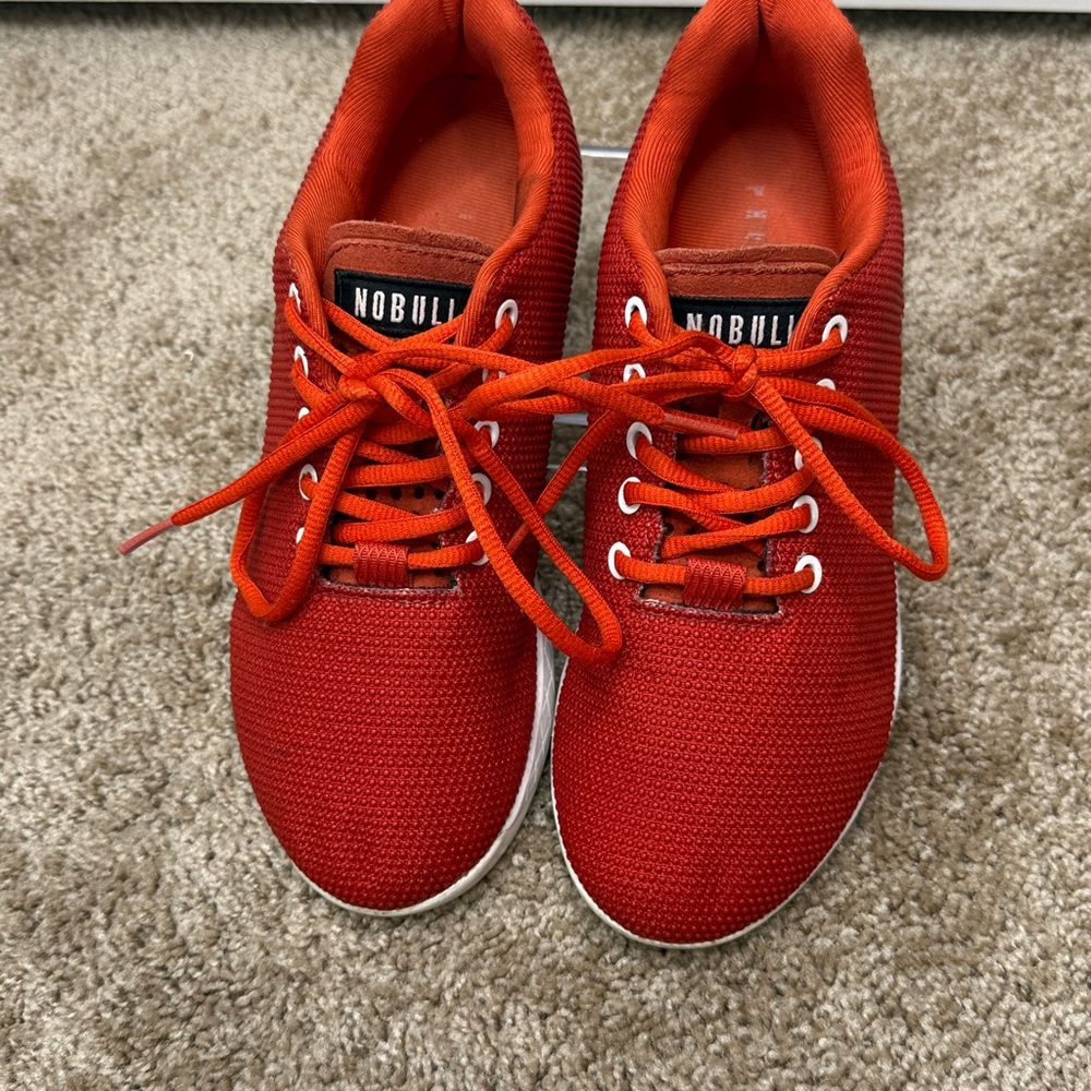 NOBULL Cross Fit Trainers Sneakers Womens 8.5 Mens 7 Red Orange - Picture 3 of 7